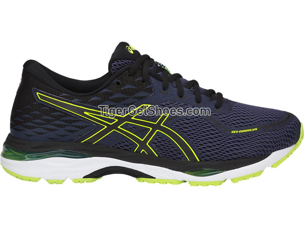 Asics GEL-Cumulus 19 Indigo Blue/Black/Safety Yellow T7B3N-4990 Mens Running Shoes