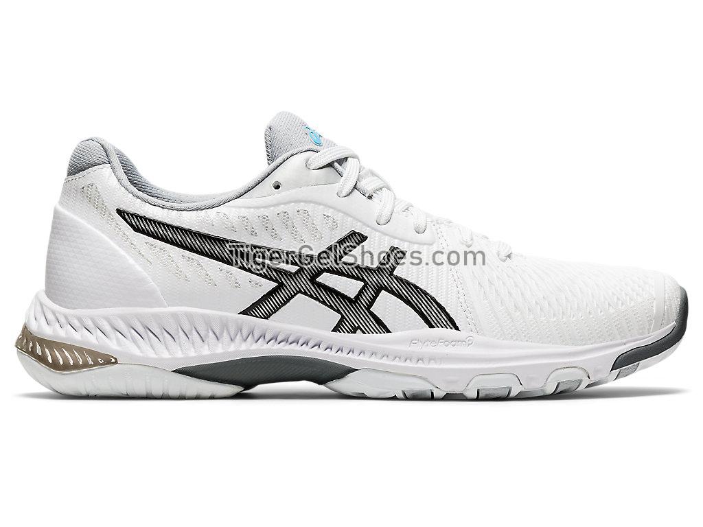 Asics NETBURNER BALLISTIC FF 2 White/Black 1052A033-100 Womens Volleyball Shoes