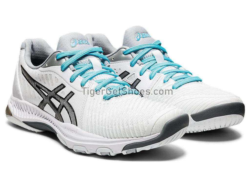 Asics NETBURNER BALLISTIC FF 2 White/Black 1052A033-100 Womens Volleyball Shoes