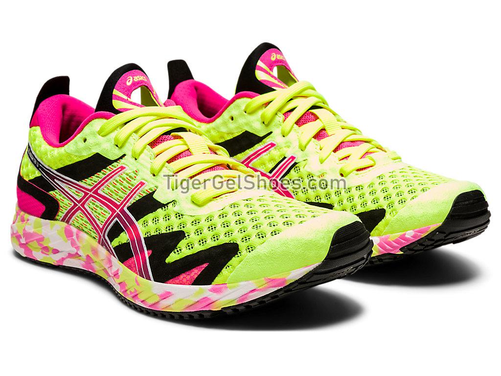 Asics GEL-NOOSA TRI 12 Safety Yellow/Pink Glo 1012A578-751 Womens Running Shoes