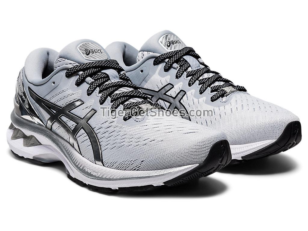 Asics GEL-KAYANO 27 PLATINUM Glacier Grey/Pure Silver 1012A763-020 Womens Running Shoes