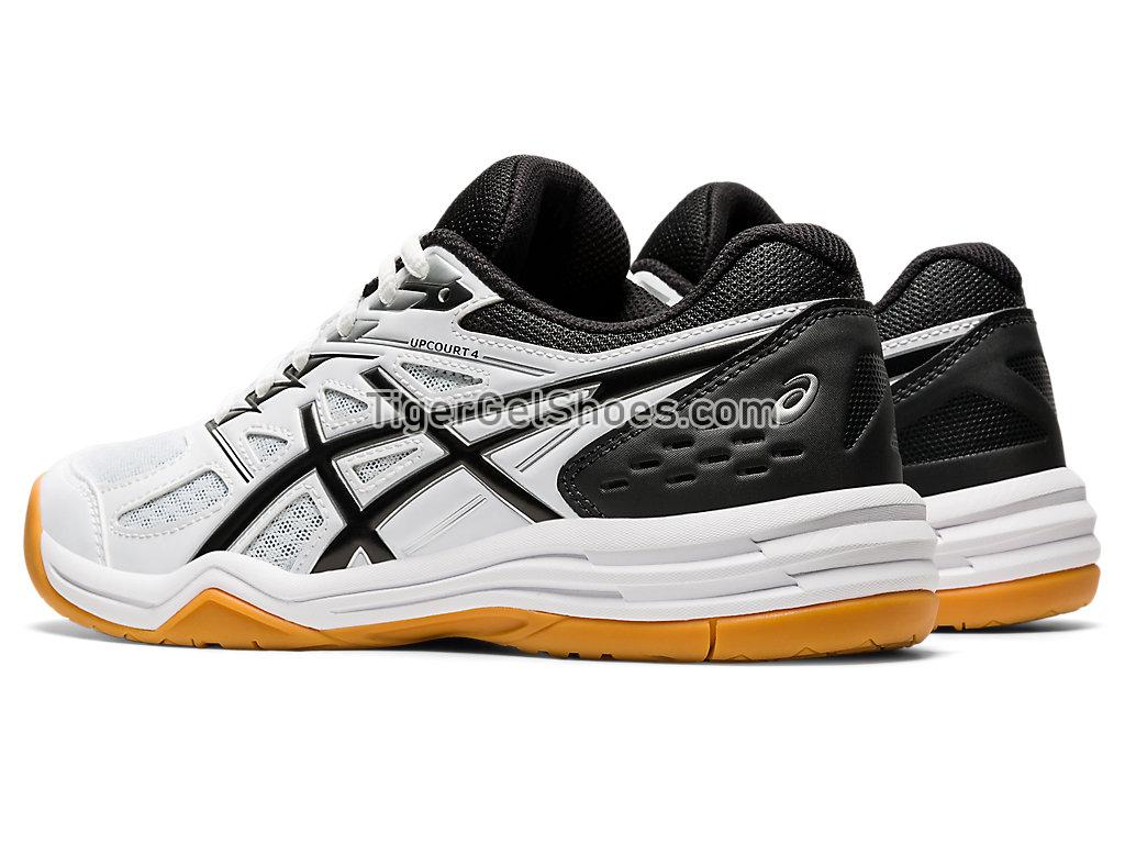 Asics UPCOURT 4 White/Black 1072A055-100 Womens Volleyball Shoes