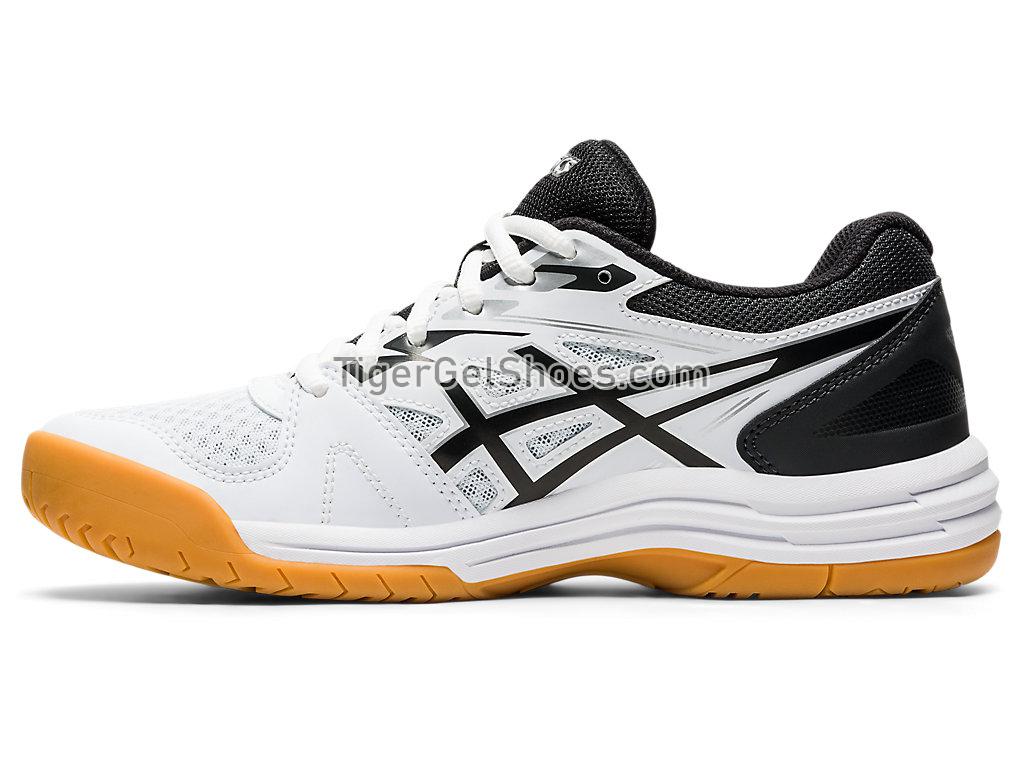 Asics UPCOURT 4 White/Black 1072A055-100 Womens Volleyball Shoes