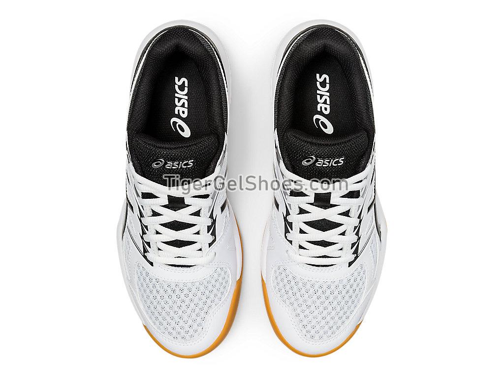 Asics UPCOURT 4 White/Black 1072A055-100 Womens Volleyball Shoes