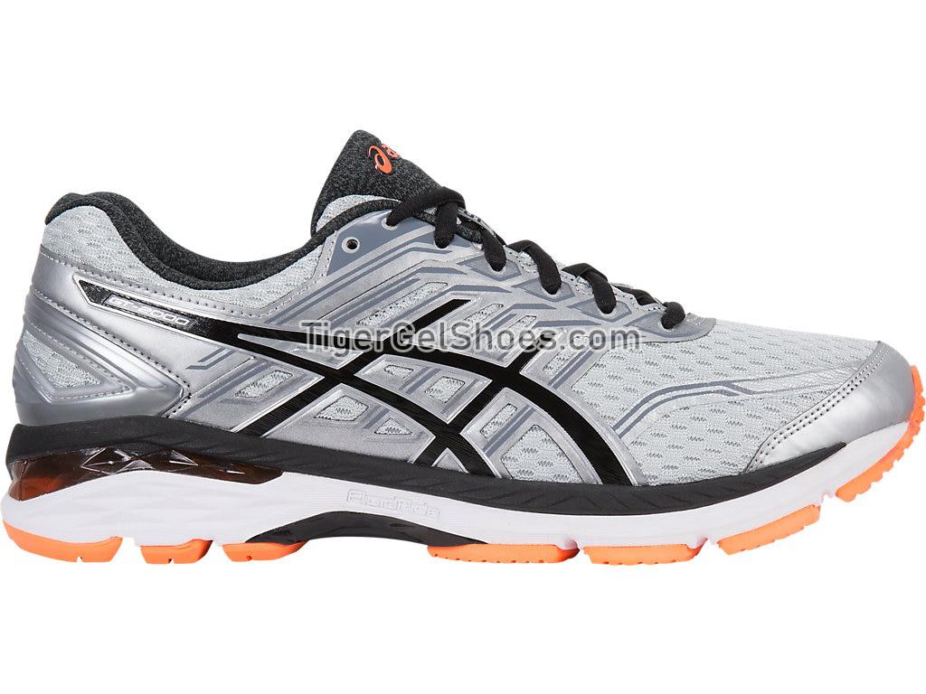 Asics GT-2000 5 Silver/Black/Hot Orange T707N-9390 Mens Running Shoes