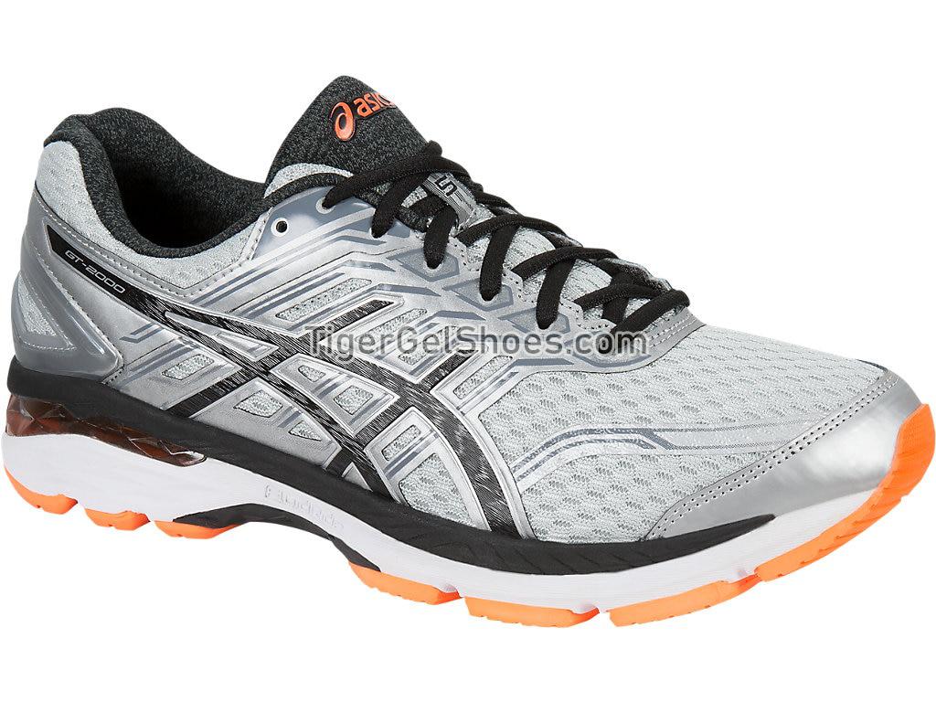 Asics GT-2000 5 Silver/Black/Hot Orange T707N-9390 Mens Running Shoes