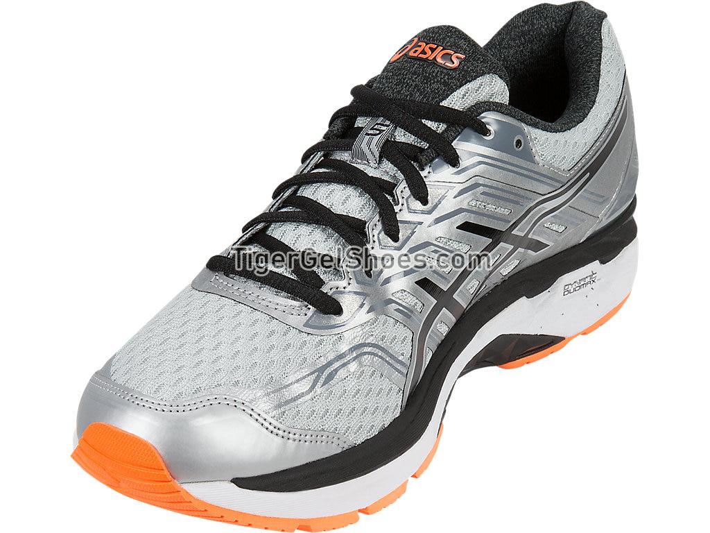 Asics GT-2000 5 Silver/Black/Hot Orange T707N-9390 Mens Running Shoes