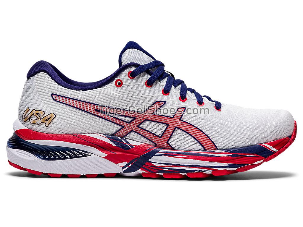 Asics GEL-CUMULUS 22 White/Classic Red 1012A976-100 Womens Running Shoes