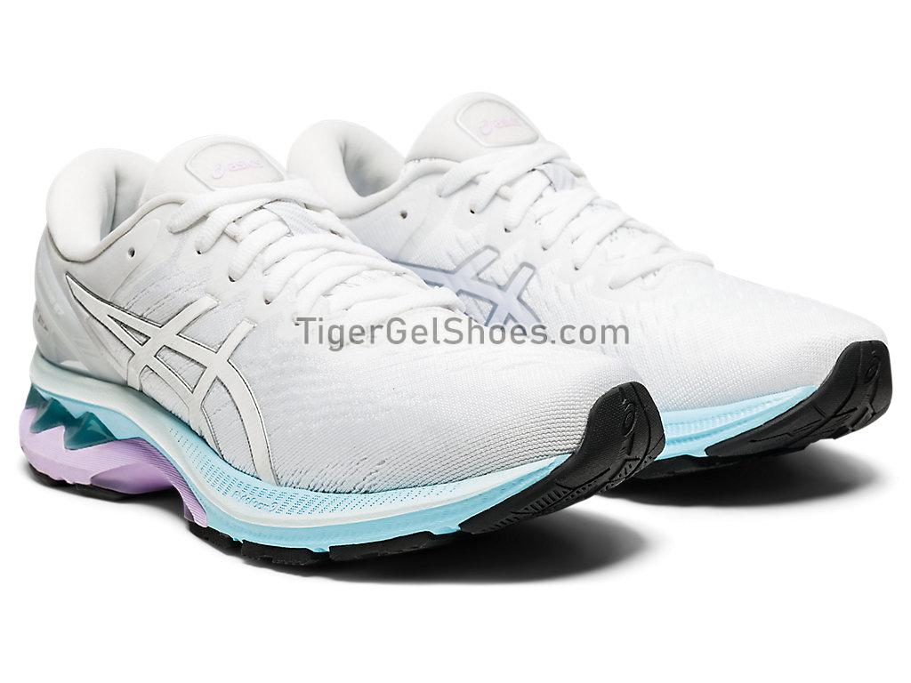 Asics GEL-KAYANO 27 White/Pure Silver 1012A649-100 Womens Running Shoes
