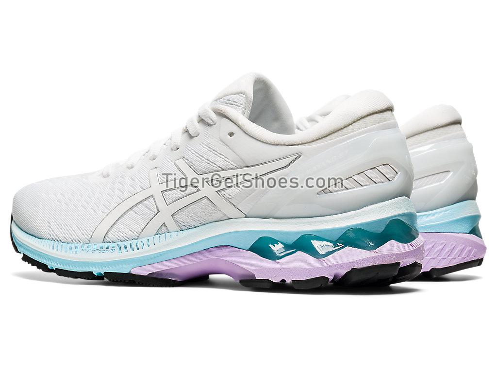 Asics GEL-KAYANO 27 White/Pure Silver 1012A649-100 Womens Running Shoes