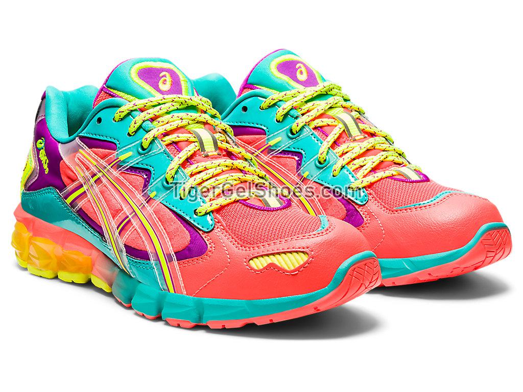 Asics GEL-KAYANO V KZN Flash Coral/Safety Yellow 1022A377-700 GEL Womens Shoes
