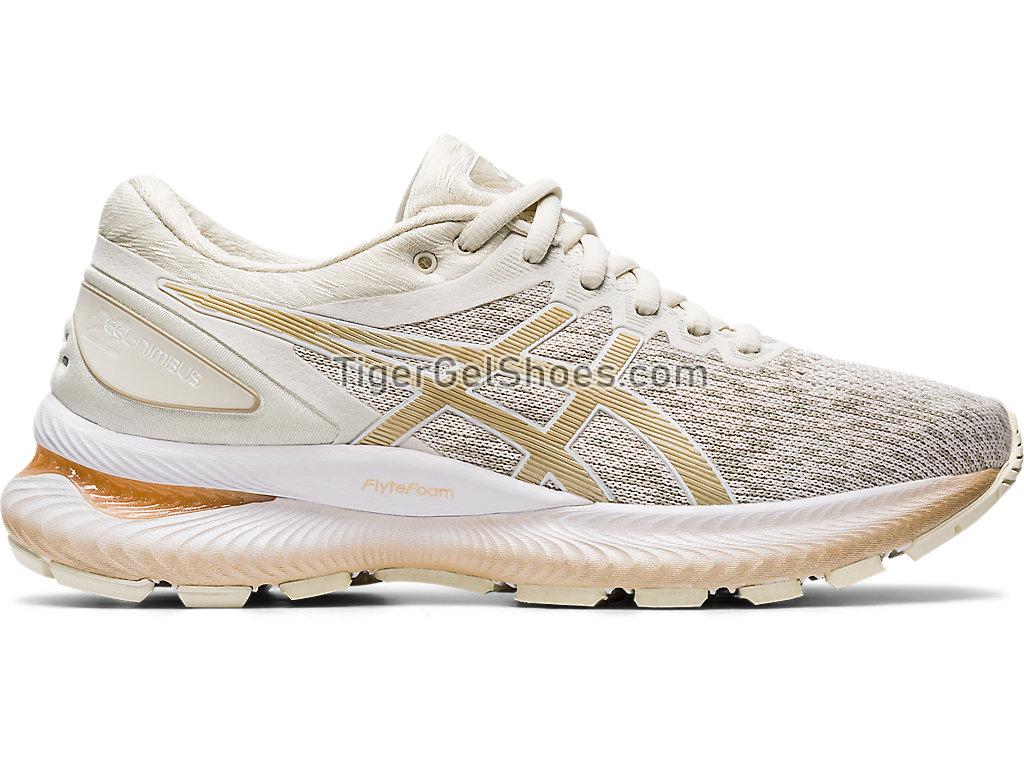 Asics GEL-Nimbus 22 Knit Birch/Champagne 1012A678-201 Womens Running Shoes