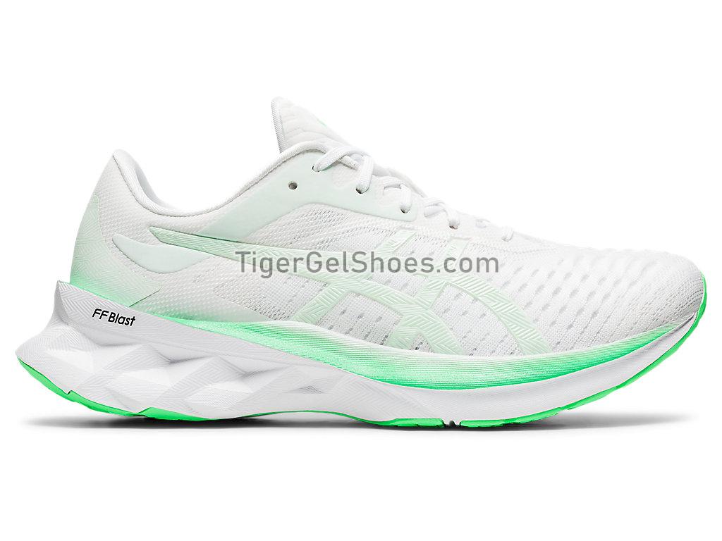 Asics NOVABLAST White/Mint Tint 1012A661-100 Womens Running Shoes
