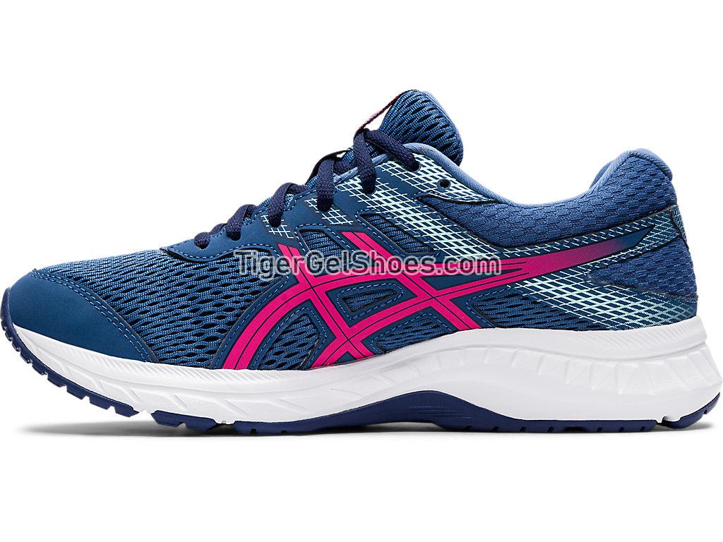 Asics GEL-CONTEND 6 Grand Shark/Pink Glo 1012A570-400 Womens Running Shoes
