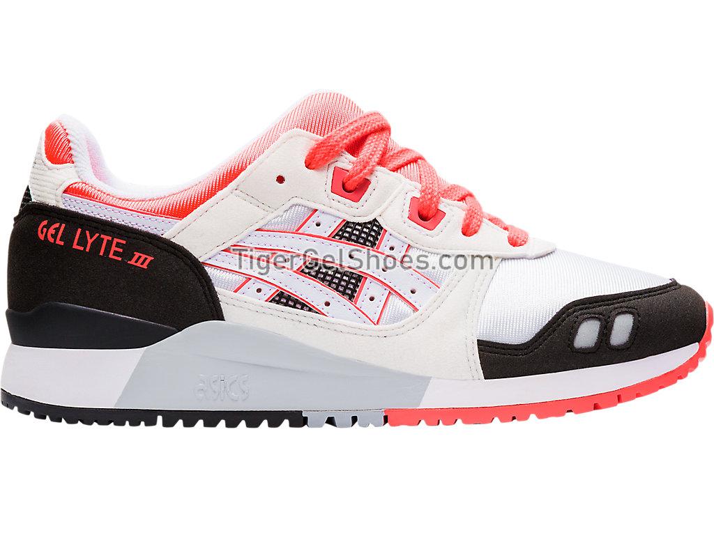 Asics GEL-LYTE III White/Flash Coral 1192A178-101 GEL Womens Shoes