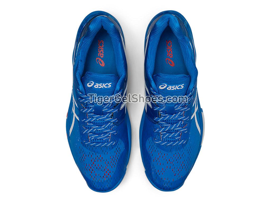 Asics Sky Elite FF L.E. Retro Tokyo Electric Blue/White 1052A032-400 Womens Volleyball Shoes