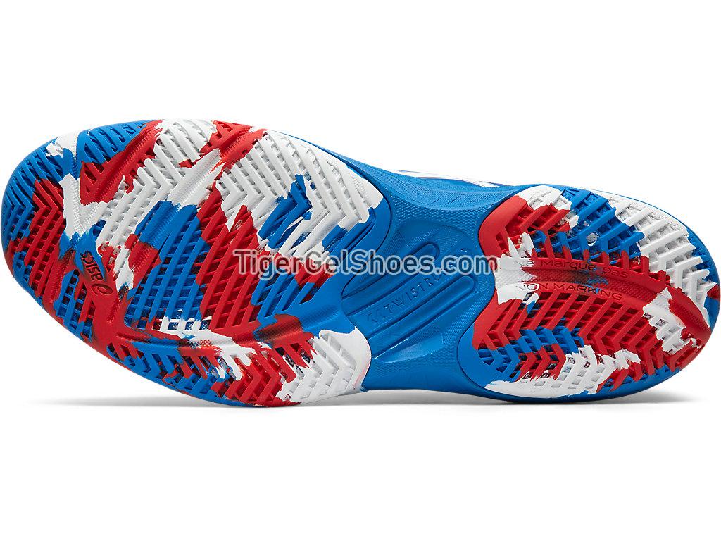 Asics Sky Elite FF L.E. Retro Tokyo Electric Blue/White 1052A032-400 Womens Volleyball Shoes