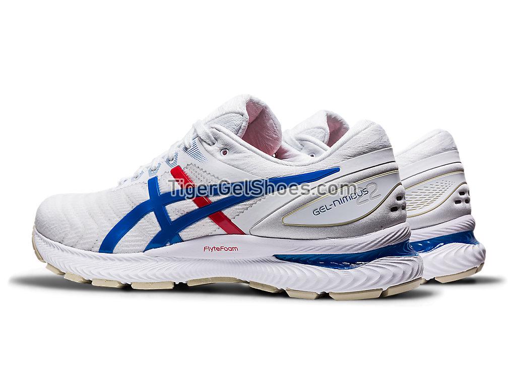 Asics GEL-Nimbus 22 Retro Tokyo White/Electric Blue 1012A665-100 Womens Running Shoes