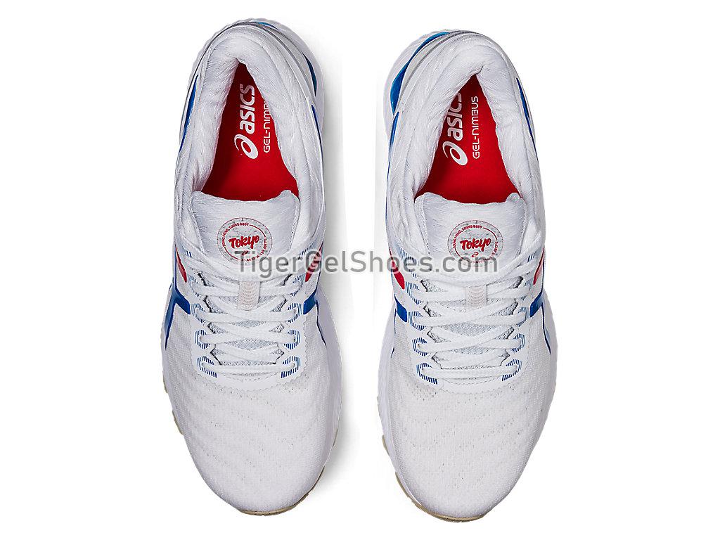 Asics GEL-Nimbus 22 Retro Tokyo White/Electric Blue 1012A665-100 Womens Running Shoes