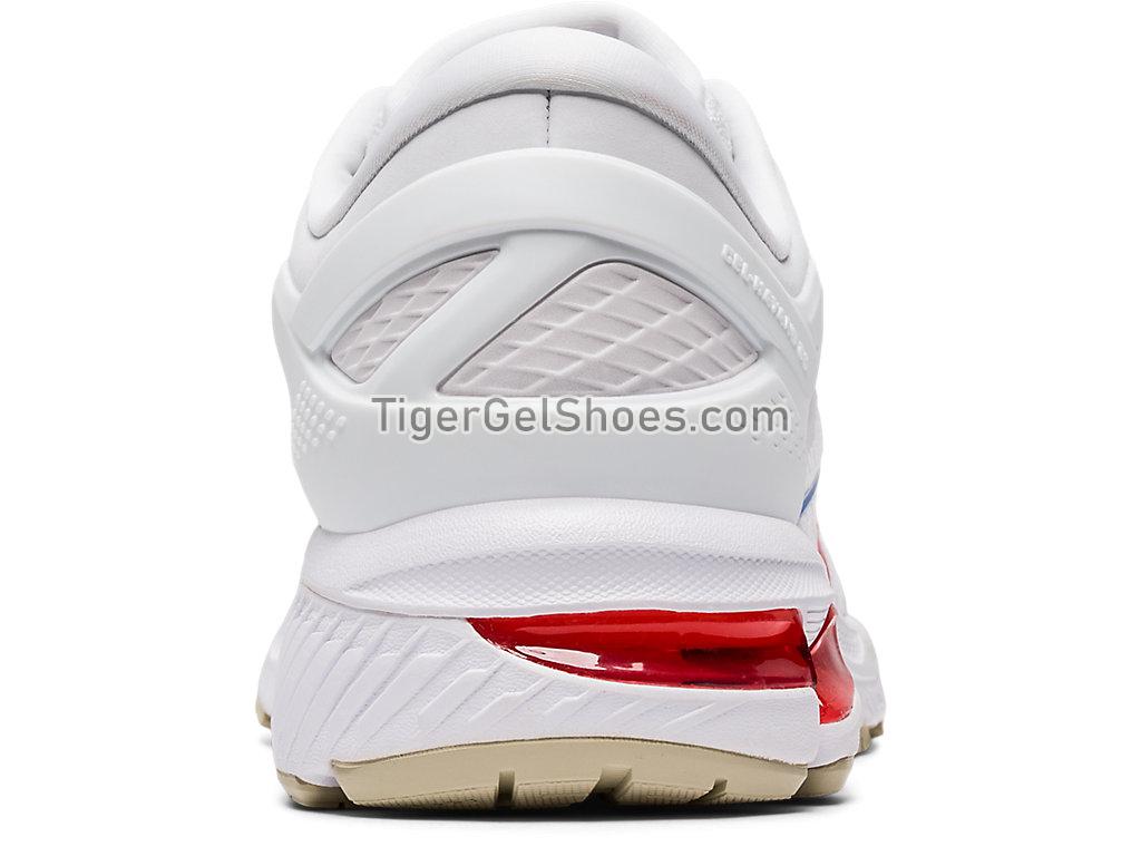 Asics GEL-Kayano 26 Retro Tokyo White/Classic Red 1012A654-100 Womens Running Shoes