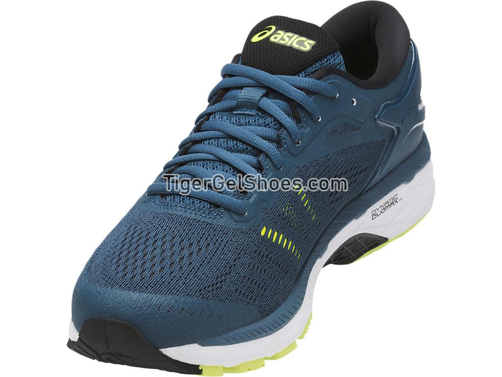 Asics GEL-Kayano 24 Ink Blue/Black/Safety Yellow T749N-4590 Mens Running Shoes