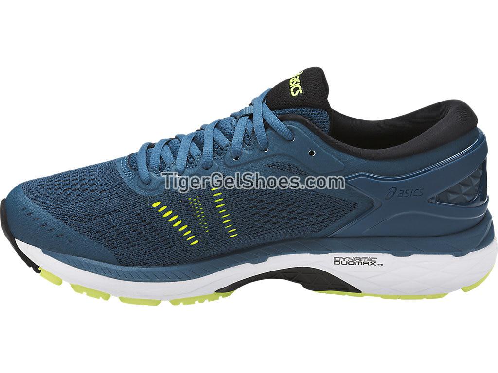 Asics GEL-Kayano 24 Ink Blue/Black/Safety Yellow T749N-4590 Mens Running Shoes