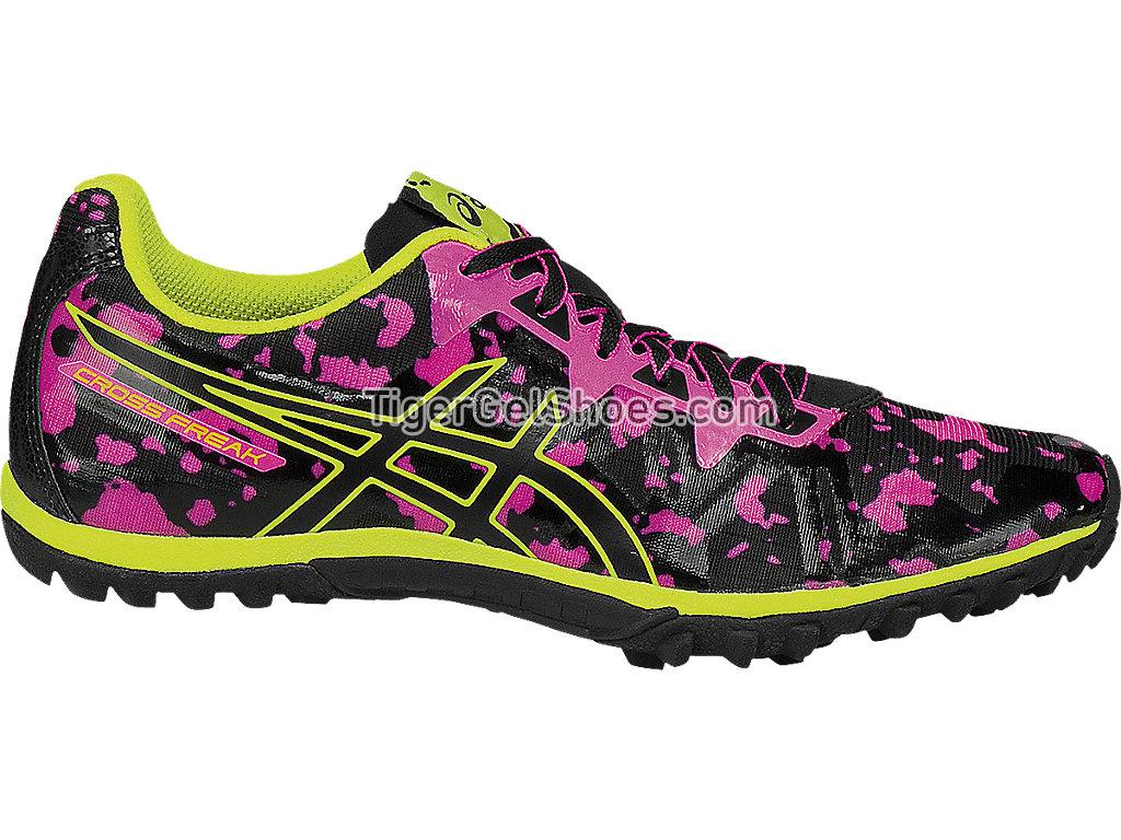 Asics Cross Freak 2 Hot Pink/Black/Neon Lime G558Y-2090 Womens Track and Field Shoes