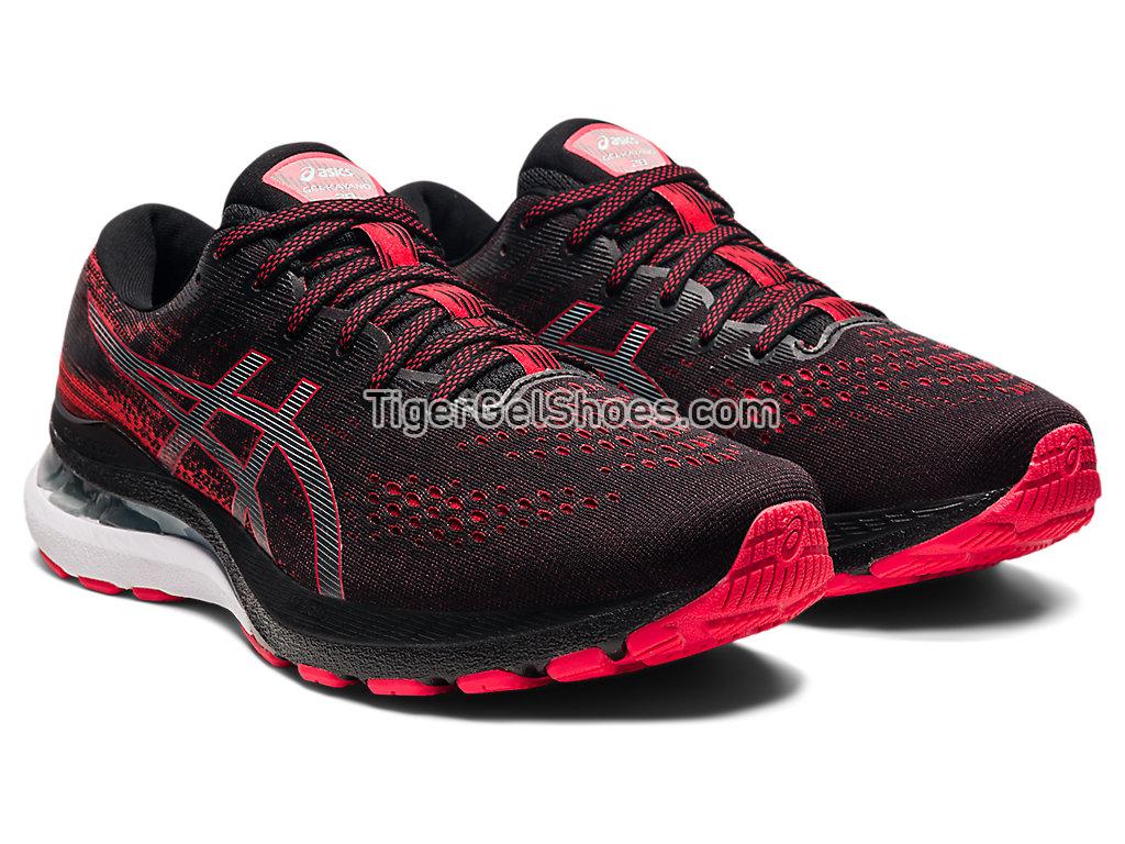 Asics GEL-KAYANO 28  (2E) Black/Electric Red 1011B188-002 Mens Running Shoes