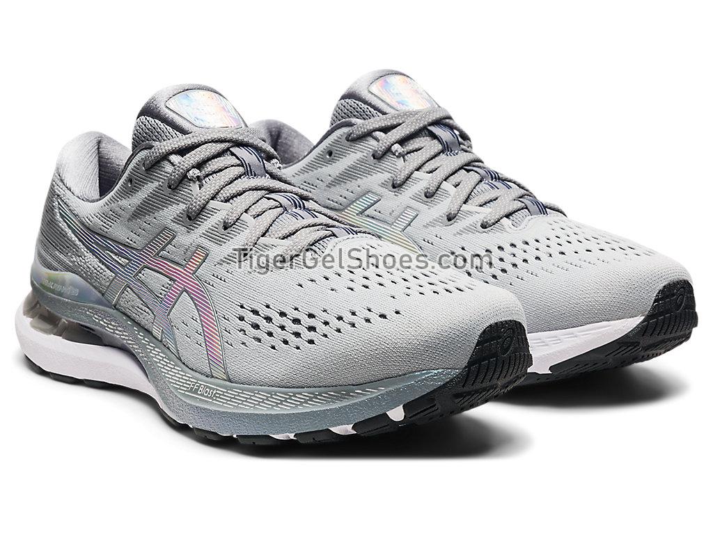 Asics GEL-KAYANO 28 PLATINUM Piedmont Grey/White 1011B291-020 Mens Running Shoes