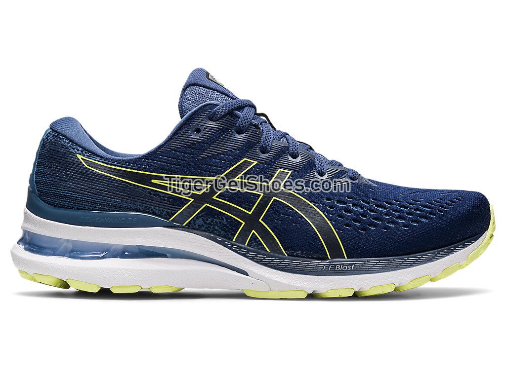Asics GEL-KAYANO 28 Thunder Blue/Glow Yellow 1011B189-401 Mens Running Shoes
