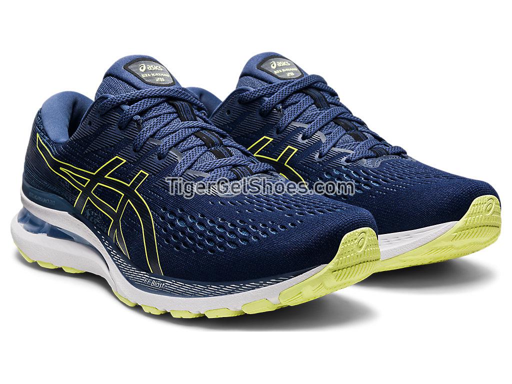 Asics GEL-KAYANO 28 Thunder Blue/Glow Yellow 1011B189-401 Mens Running Shoes