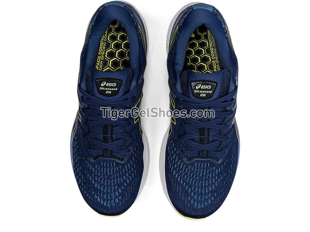 Asics GEL-KAYANO 28 Thunder Blue/Glow Yellow 1011B189-401 Mens Running Shoes
