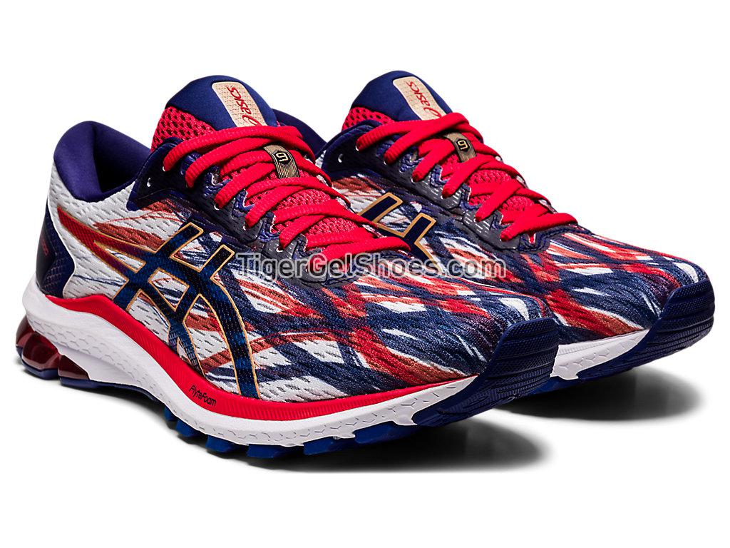 Asics GT-1000 9 White/Dive Blue 1011B108-100 Mens Running Shoes