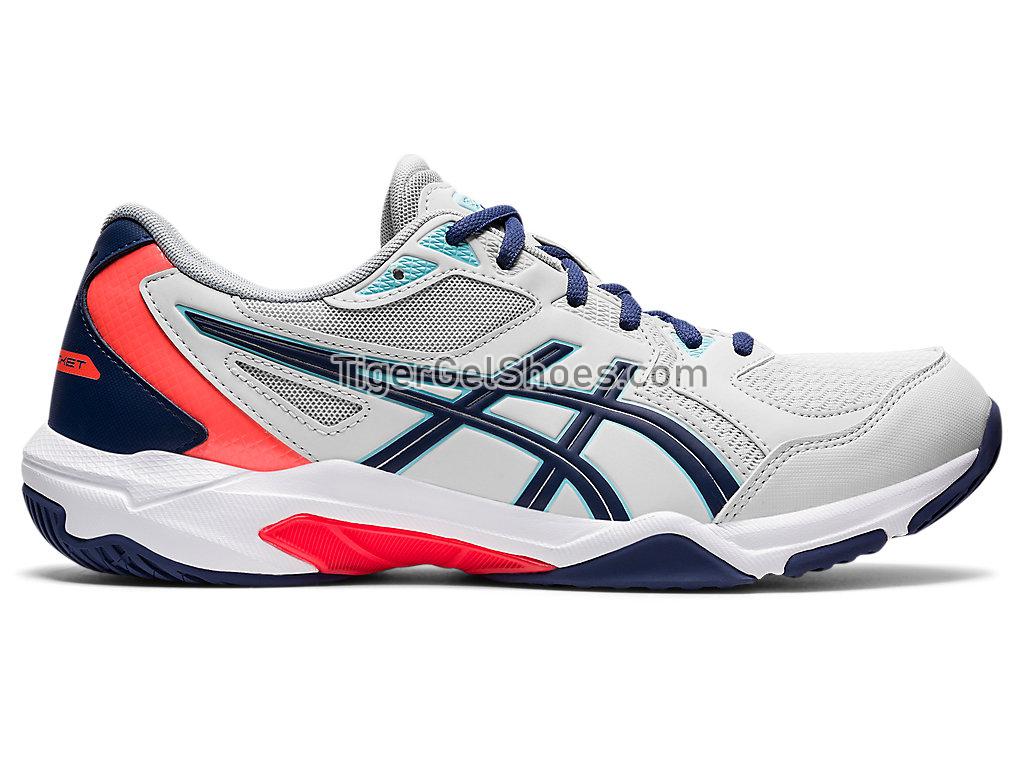 Asics GEL-ROCKET 10 Glacier Grey/Sunrise Red 1071A054-960 Mens Volleyball Shoes