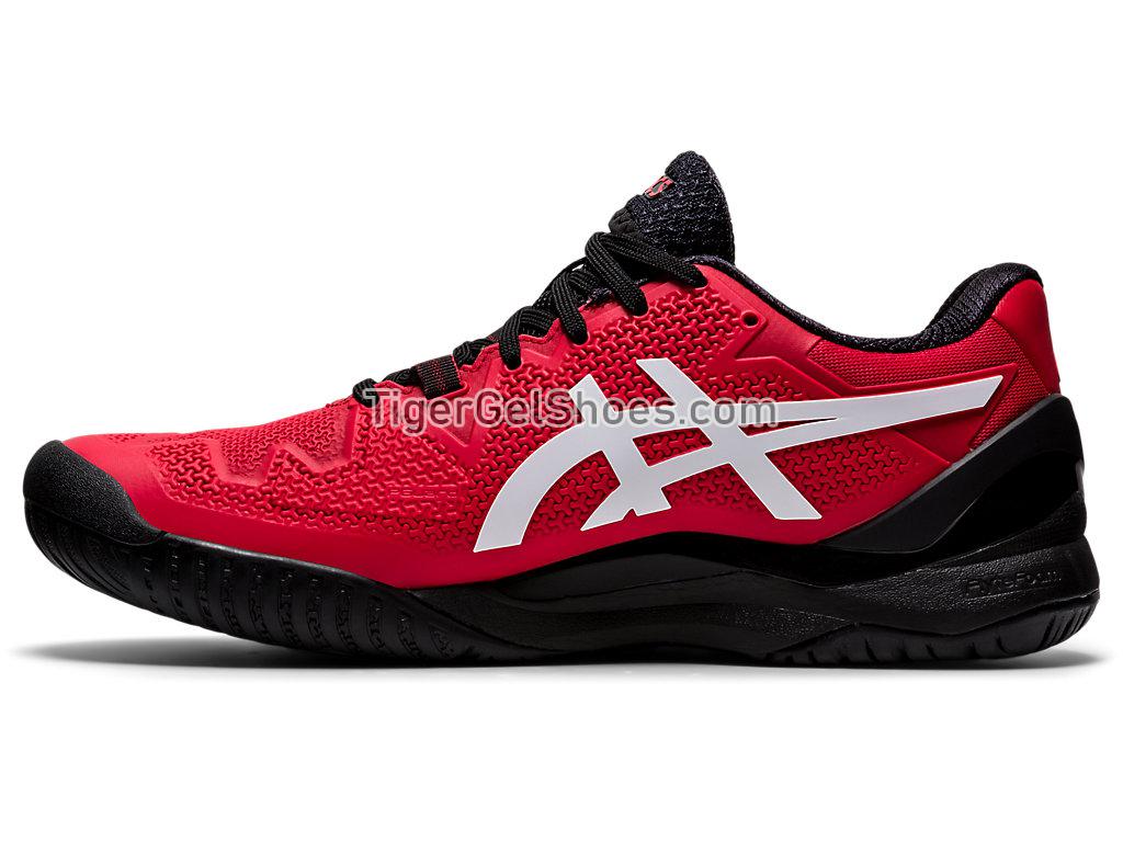 Asics GEL-Resolution 8 Electric Red/White 1041A079-601 Mens Tennis Shoes