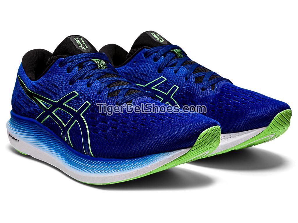 Asics EVORIDE 2 Monaco Blue/Bright Lime 1011B017-402 Mens Running Shoes