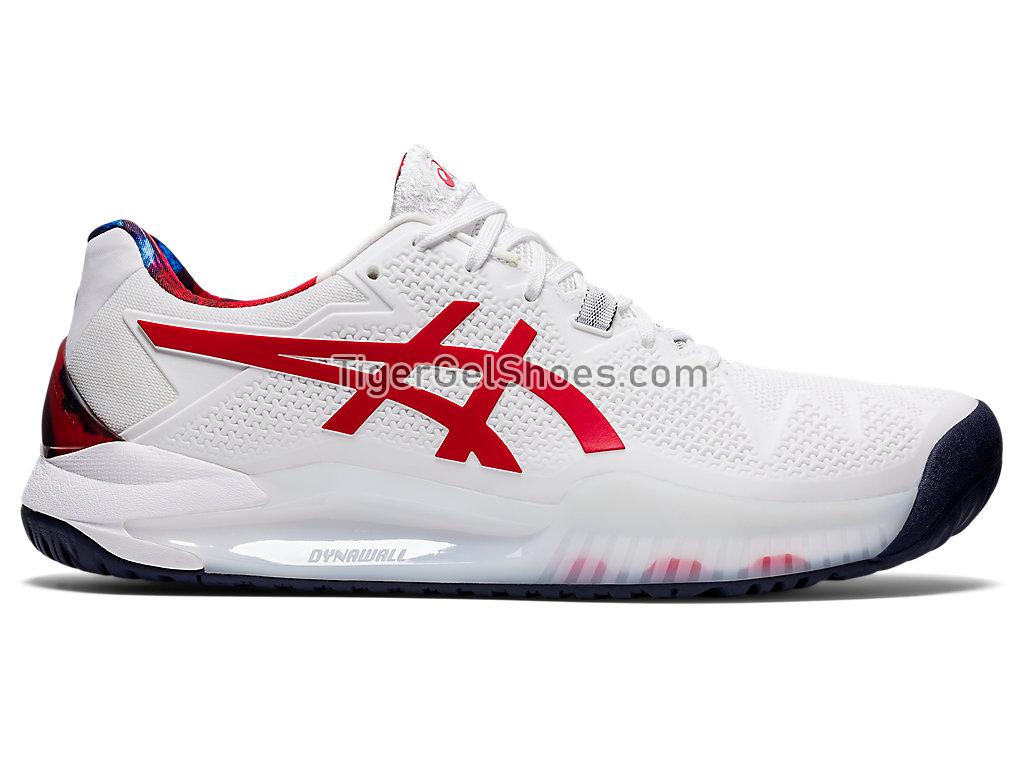 Asics GEL-RESOLUTION 8 L.E. White/Classic Red 1041A292-110 Mens Tennis Shoes