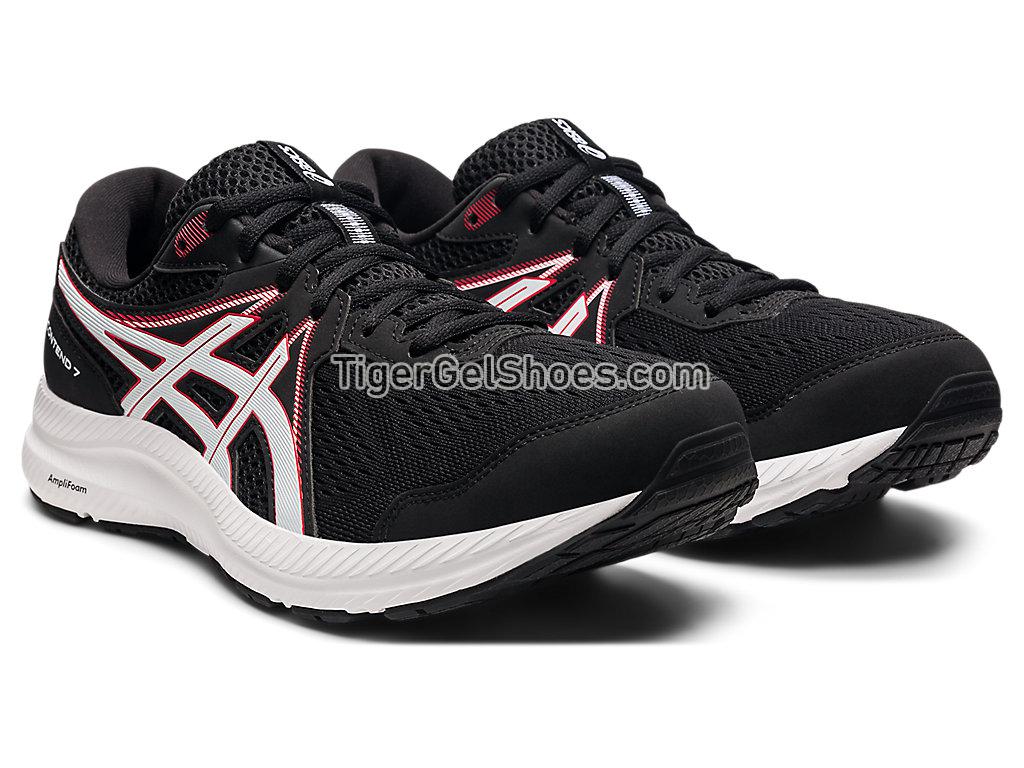Asics GEL-CONTEND 7 Black/Electric Red 1011B040-008 Mens Running Shoes