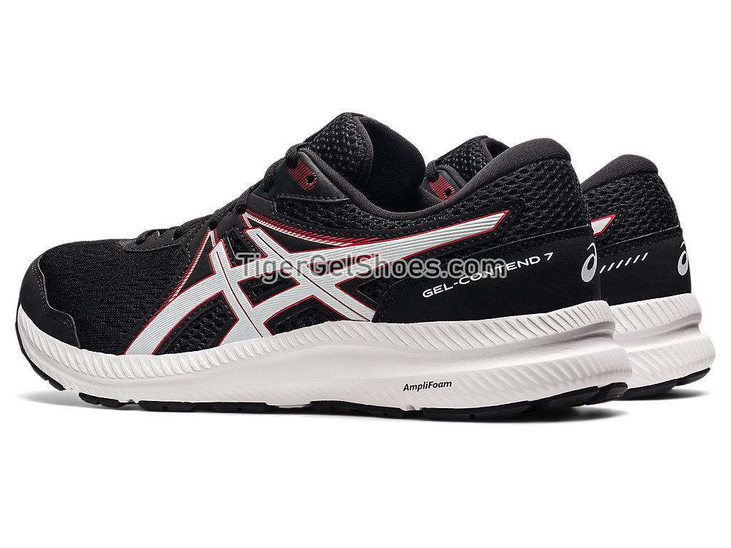 Asics GEL-CONTEND 7 Black/Electric Red 1011B040-008 Mens Running Shoes