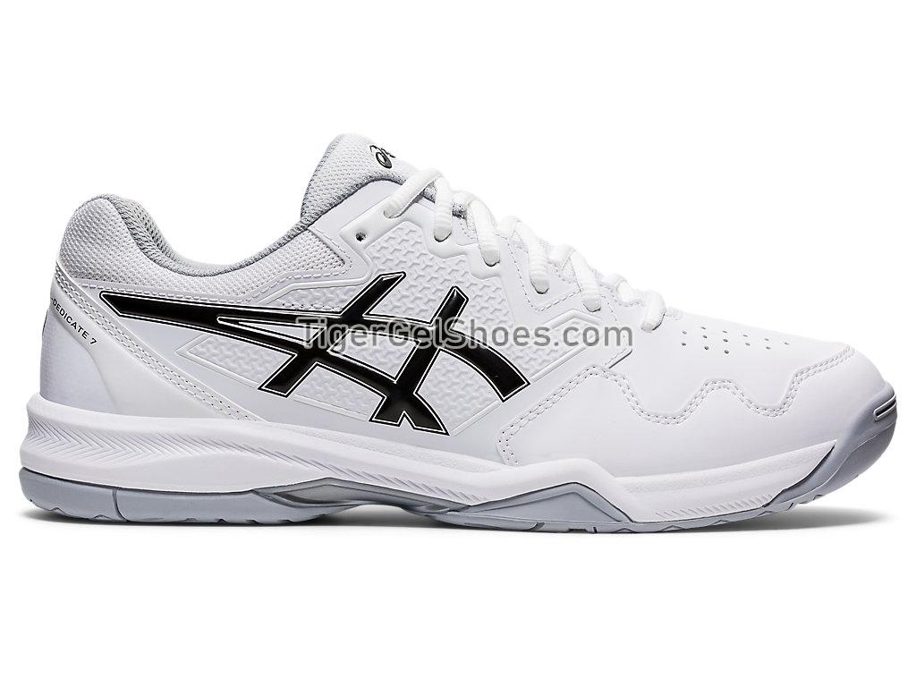 Asics GEL-DEDICATE 7 White/Black 1041A223-100 Mens Tennis Shoes