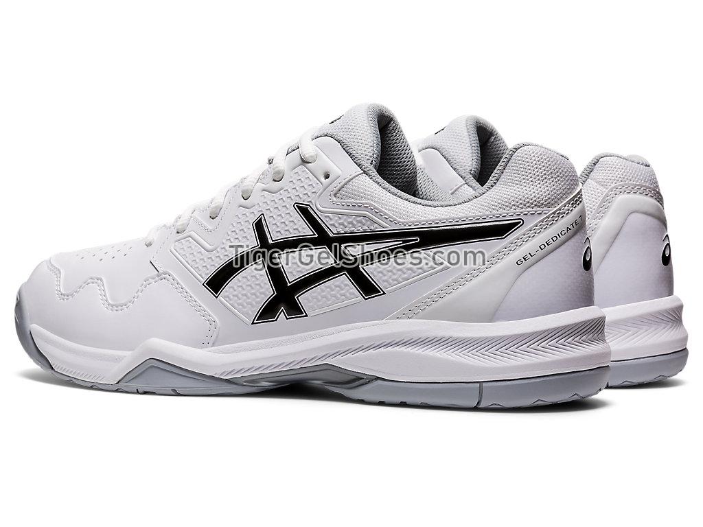 Asics GEL-DEDICATE 7 White/Black 1041A223-100 Mens Tennis Shoes