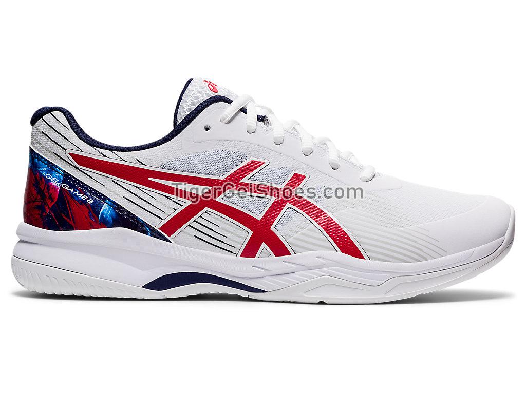 Asics GEL-GAME 8 L.E. White/Classic Red 1041A290-110 Mens Tennis Shoes