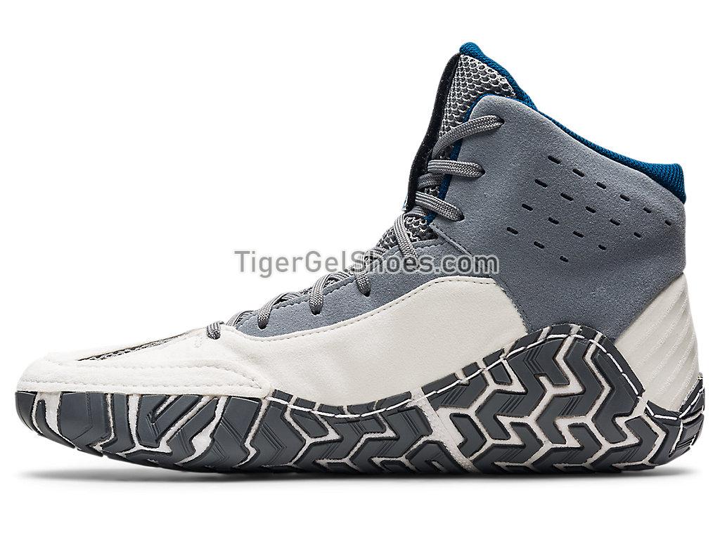 Asics Aggressor 4 White/Mako Blue 1081A001-103 Mens Wrestling Shoes