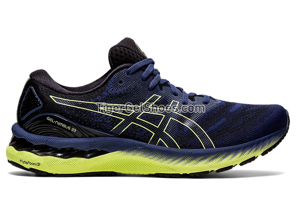 Asics GEL-NIMBUS 23 Thunder Blue/Glow Yellow 1011B004-407 Mens Running Shoes