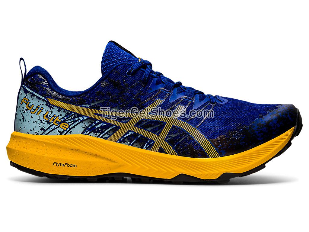 Asics FUJI LITE 2 Monaco Blue/Sunflower 1011B209-400 Mens Trail Running Shoes