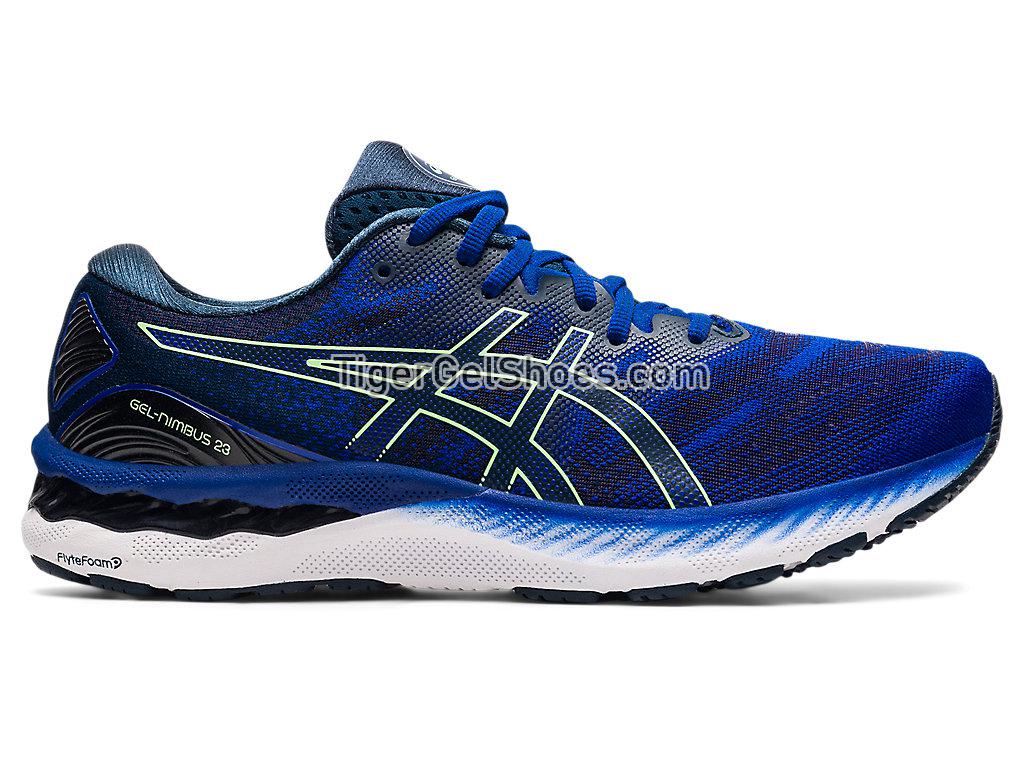 Asics GEL-NIMBUS 23 Monaco Blue/Bright Lime 1011B004-404 Mens Running Shoes