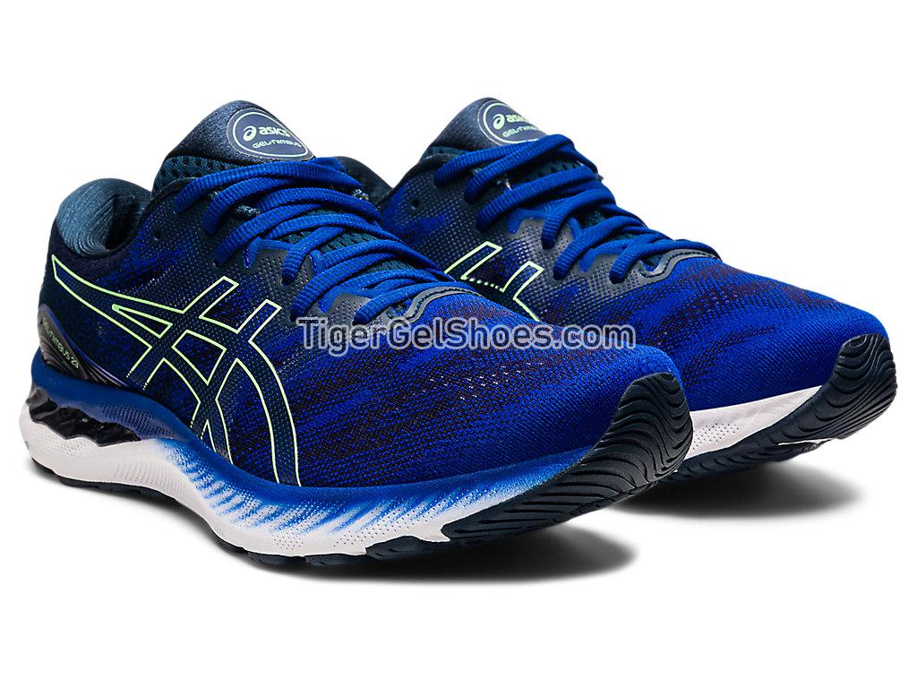 Asics GEL-NIMBUS 23 Monaco Blue/Bright Lime 1011B004-404 Mens Running Shoes