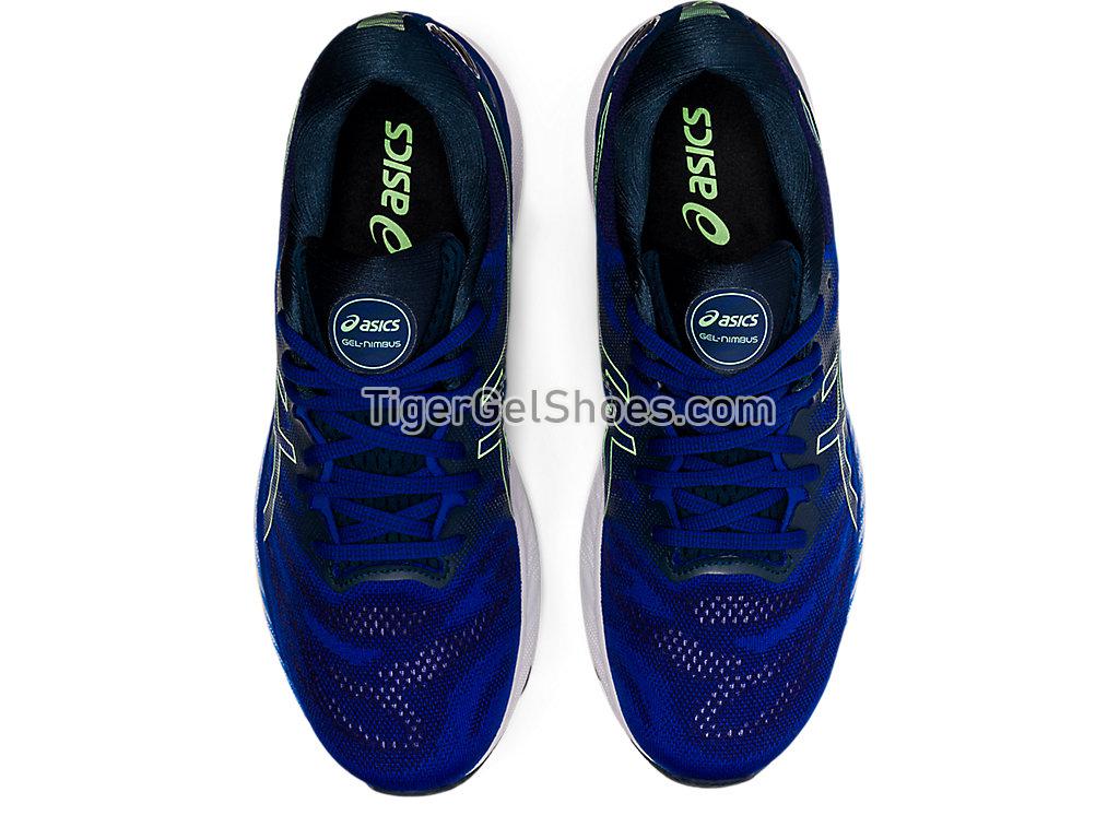 Asics GEL-NIMBUS 23 Monaco Blue/Bright Lime 1011B004-404 Mens Running Shoes