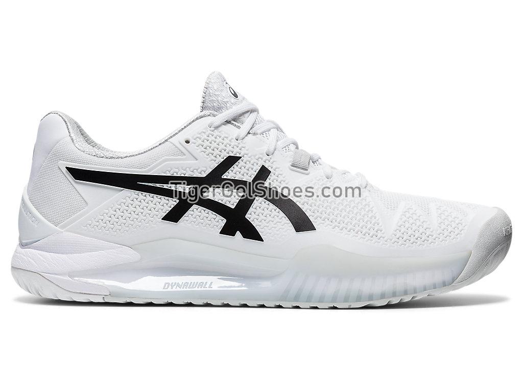 Asics GEL-Resolution 8 White/Black 1041A079-101 Mens Tennis Shoes