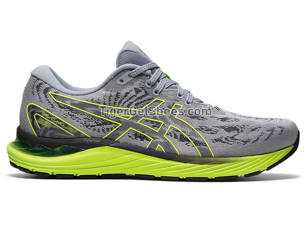 Asics GEL-CUMULUS 23 Sheet Rock/Hazard Green 1011B012-021 Mens Running Shoes